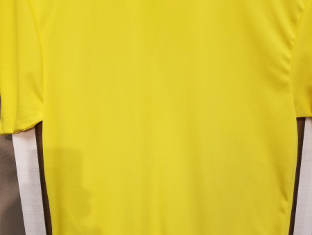 Polyester Short Sleeve Athletic Shirt, Yellow For Discount