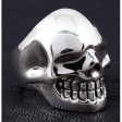 925 Sterling Silver Metallic Skull Ring For Cheap