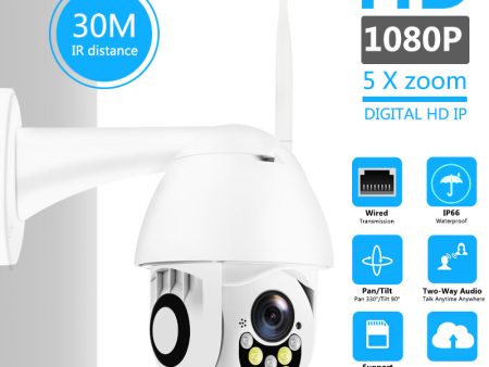 Wireless Wifi IP Camera 1080P PTZ  Outdoor Speed Dome Security Camera Pan Tilt 5X Digital Zoom Network CCTV Surveillance Fashion