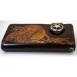 Skull Brown Men s Wallet For Discount