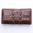 Brown Genuine Crocodile Big Tail Skin Womens Wallet Cheap