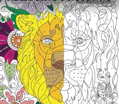 Animal Stress Relieving Patterns Color by Number Adult Coloring Book (Beautiful Adult Coloring Books) (Volume 76) on Sale