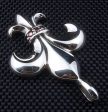 Red Garnet Fleur De Lis Sterling Silver Pendant Sale