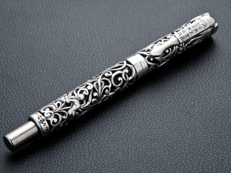 Erotic Carved Sterling Silver Pen Fashion