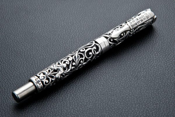 Erotic Carved Sterling Silver Pen Fashion