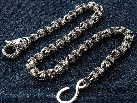 Dragon Claw Sterling Silver Biker Wallet Chain Hot on Sale