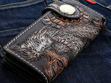 Rider Dragon Leather Biker Wallet Online Hot Sale