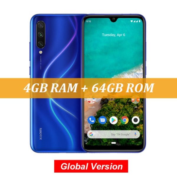 Global Version Xiaomi Mi A3 MiA3 4GB 64GB Mobile Phone Snapdragon 665 48MP Triple Cameras 32MP Front Camera 6.088 AMOLED Display For Discount