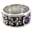 Amethyst Sterling Silver Men s Band Ring Online Hot Sale