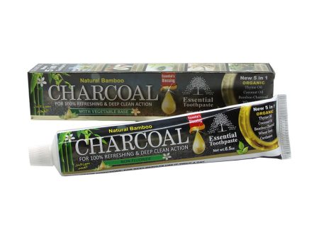 Essential Palace Natural Bamboo Charcoal Toothpaste | Deep Cleansing, Whitening & Fresh Breath Formula For Discount