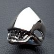 Alien Head Sterling Silver Biker Ring Fashion