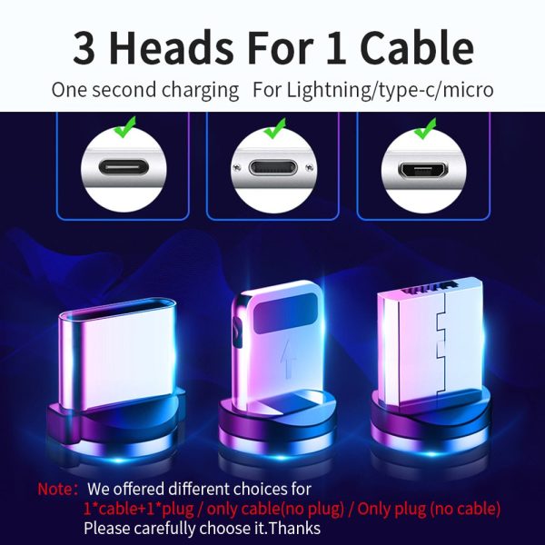 FPU 3m Magnetic Micro USB Cable For iPhone Samsung Android Mobile Phone Fast Charging USB Type C Cable Magnet Charger Wire Cord on Sale