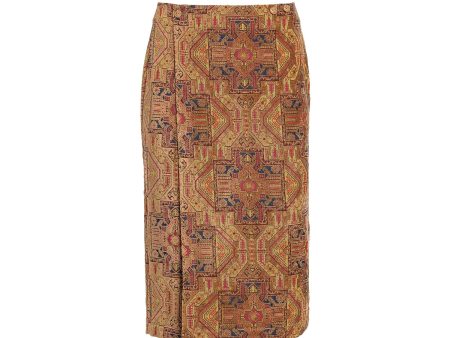 Beige Magic Carpet Pencil Skirt For Sale