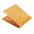 Butter Tan Genuine Ostrich Leather Wallet Hot on Sale