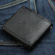 Stingray Leather Black Cross Biker Wallet Online now