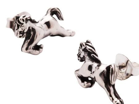 Horse Sterling Silver Earrings Hot on Sale