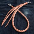 Light Tan Braided Genuine Cowhide Leather Wallet Chain Sale