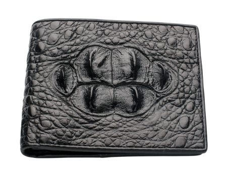 Black Big Hornback Crocodile Mens Wallet Online Sale