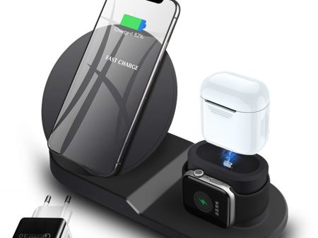 Wireless Charger Stand for iPhone AirPods Apple Watch, Charge Dock Station Charger for Apple Watch Series 4 3 2 1 iPhone X 8 XS Sale