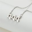 444 Stainless Steel Silver Necklace for Men & Women – Elegant 444 Jewelry by Ancient Infusions Sale