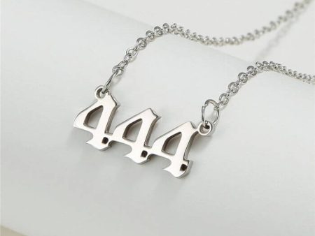 444 Stainless Steel Silver Necklace for Men & Women – Elegant 444 Jewelry by Ancient Infusions Sale