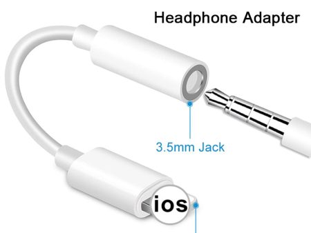 For IOS Syetem Headphone Adaptador For iPhone 7 8 X AUX Audio Adapter for Lightning To 3.5mm Adapters Headphone Jack Cable Fashion