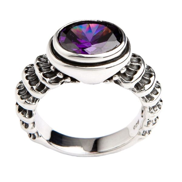 Amethyst Sterling Silver Men s Ring Online