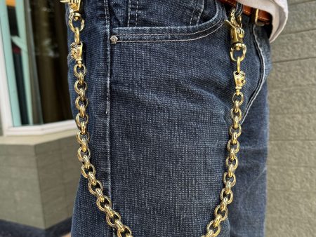 Bulldog Head Brass Biker Wallet Chain Online Hot Sale