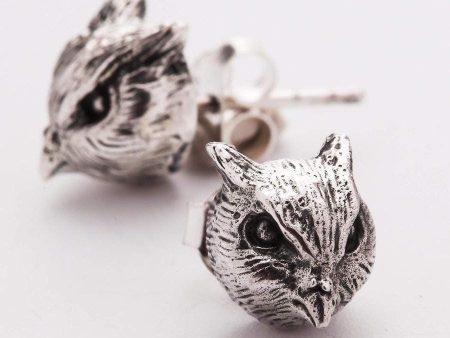 Owl Sterling Silver Gothic Stud Earrings Supply