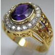 14K Yellow Gold Amethyst Bishop Ring Online now