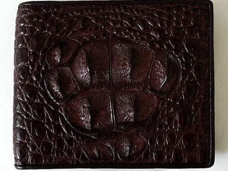 Dark Brown Fresh Water Crocodile Skin Wallet Supply