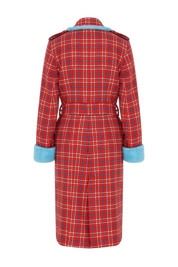 Tartan Elia Coat Cheap