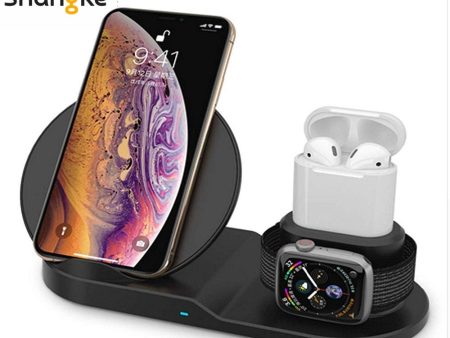 Wireless Charger,3 in 1 Wireless Charging Stand for Apple Watch,Charging Station for Airpods,Fast Wireless Charger Dock (Black) Supply