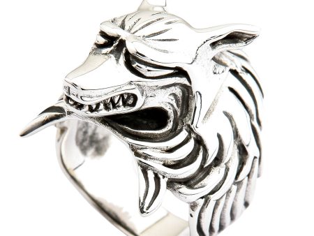 Japanese Devil Fox Sterling Silver Ring Online now