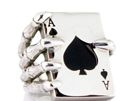 Craw Spade Card Sterling Silver Gothic Ring For Discount