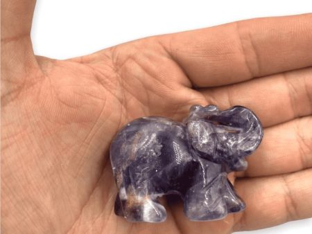 Hand-Carved Amethyst Elephant – Symbolic Crystal Art for Prosperity and Protection For Discount