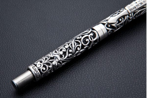 Erotic Carved Sterling Silver Pen Fashion