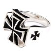 Iron Cross Sterling Silver Biker Ring Discount