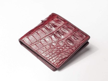 Dark Brown Backbone Crocodile Wallet Online now