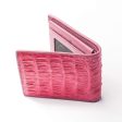 Berry Pink Real Crocodile Wallet Online Hot Sale