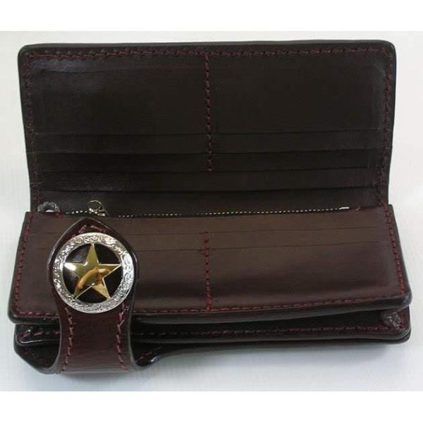 Skull Brown Men s Wallet For Discount