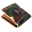 Camouflage Genuine Stingray Leather Wallet Online Hot Sale