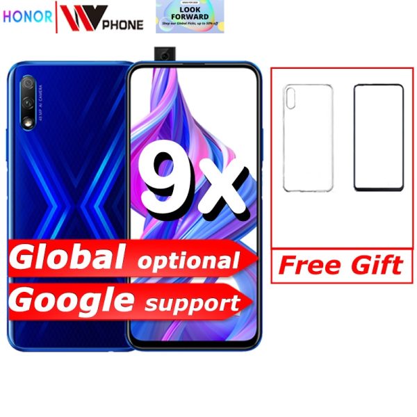 Honor 9x Smart Phone 6.59 inch Lifting Full Screen 48MP Dual Cameras 4000mAh GPU Turbo Mobile Phone Discount