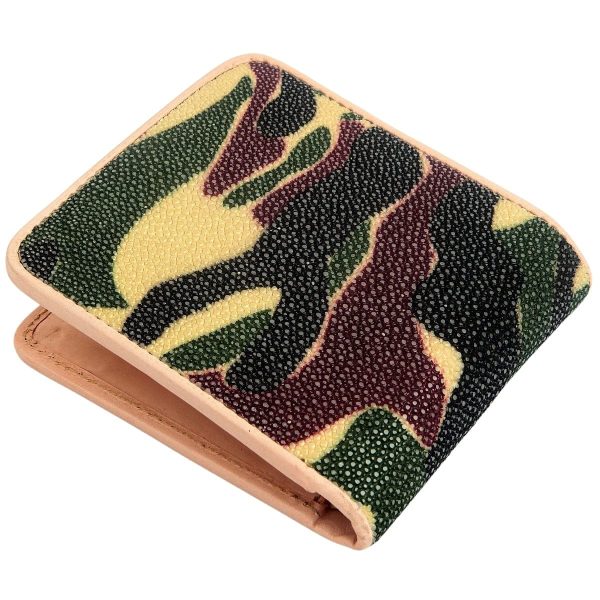 Camouflage Genuine Stingray Leather Wallet Online Hot Sale