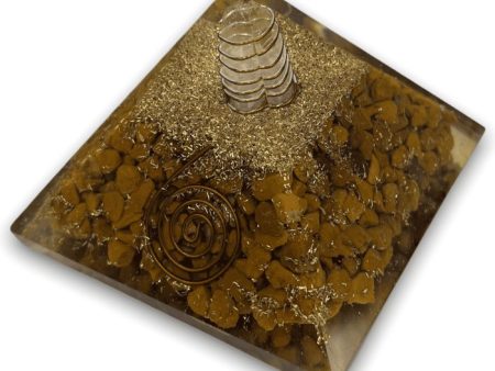 Yellow Jasper Orgone Pyramid: Confidence, Stability, and Positive Energy Online Hot Sale