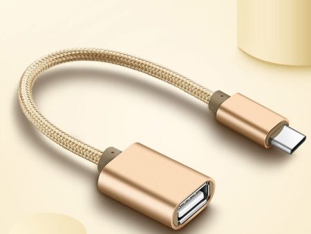 braid Type C USB 3.1 Male to OTG Type-A Female Adapter Cord For Android leTV Huawei oppo vivo Tablet PC samsung Smartphone Discount