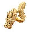 14K Yellow Gold Dragon Ring Cheap