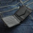 Stingray Leather Black Cross Biker Wallet Online now