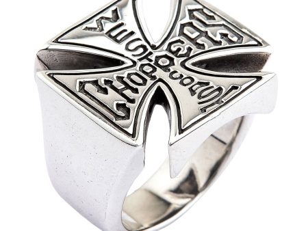 Westcoast Cross Choppers Sterling Silver Biker Ring Discount