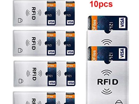 10 pcs Anti-Scan Card Sleeves Anti Theft RFID Card Protector Identity Anti-Scan Card Sleeve Portable Bank Card Holder Sale